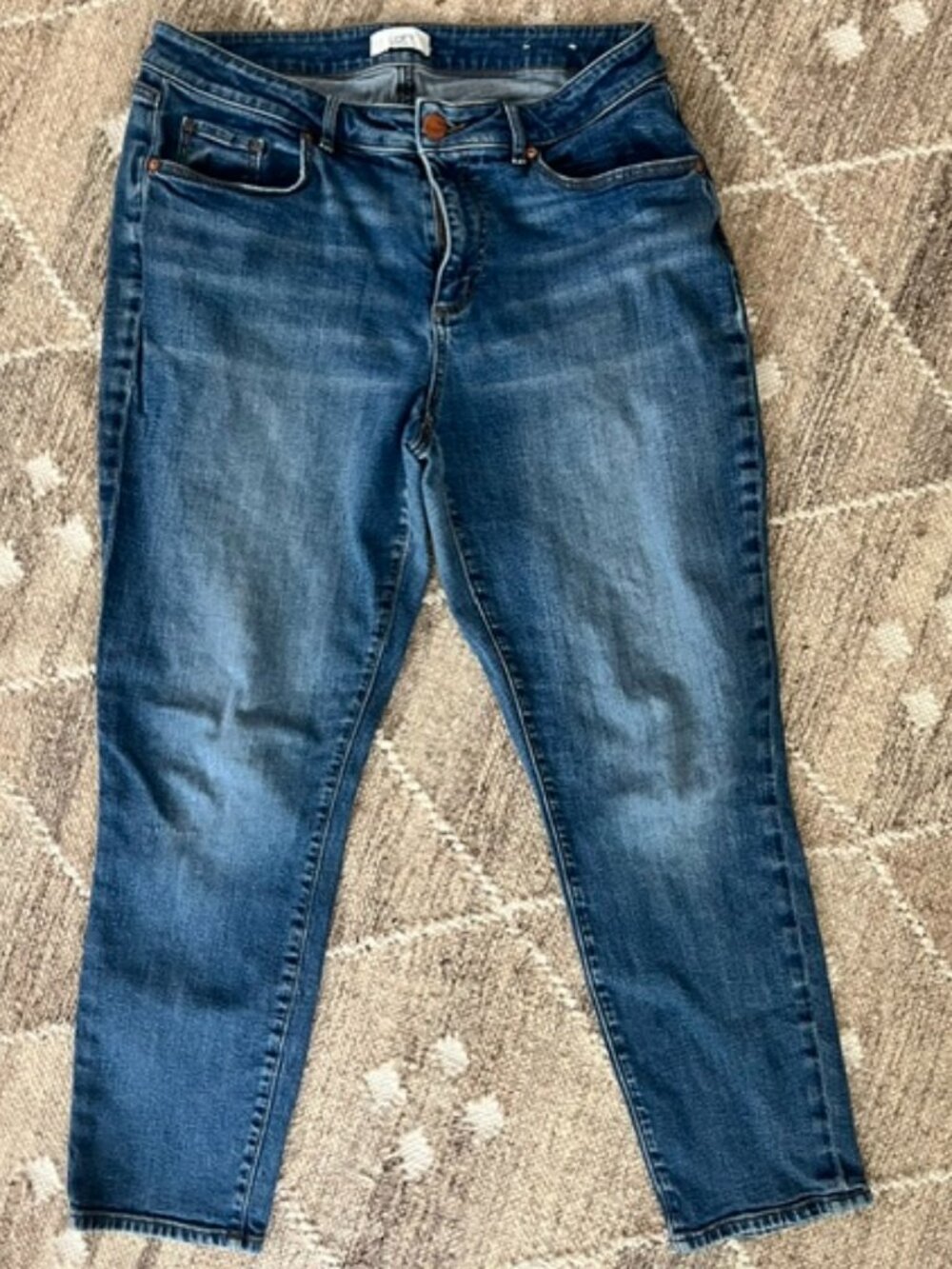 LOFT Outlet Curvy Skinny Ankle Jeans Size 12